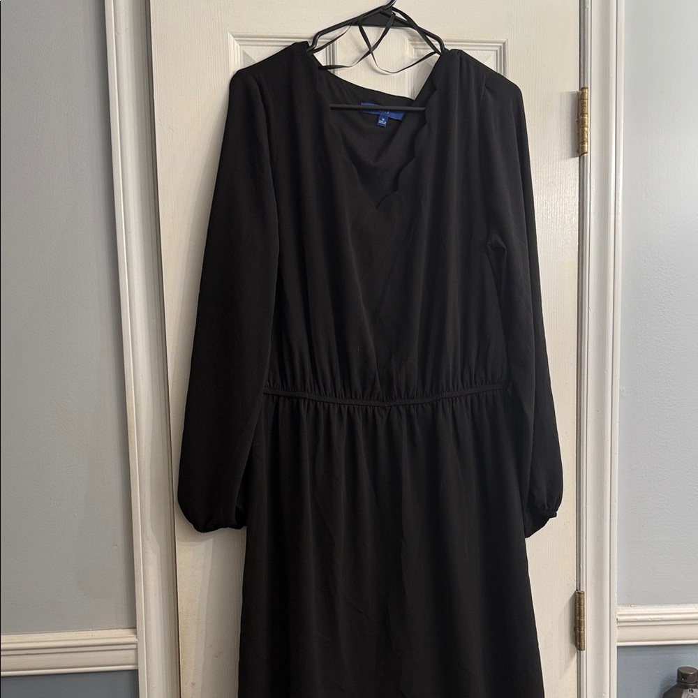Apt. 9 Classic Black Long Sleeve Dress size 16